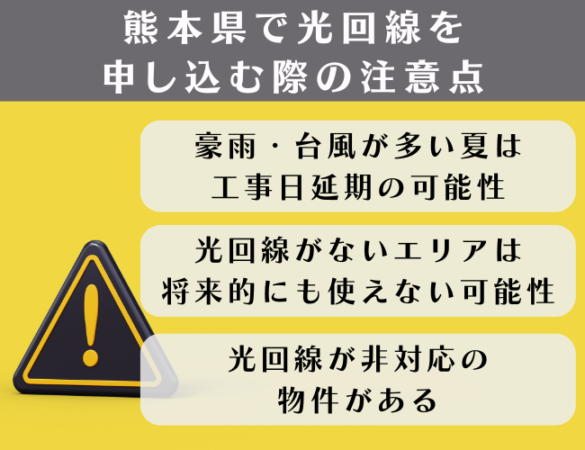 熊本光回線注意点